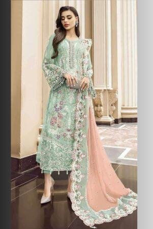 Heavy Orgenza With Embroidery Sequence