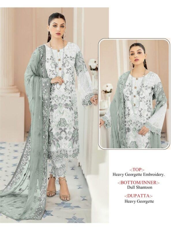 Designer Pakistani Suit with Embroidery Sequence work - Image 3