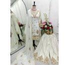 Pure Cinon Silk With Heavy Embroidery
