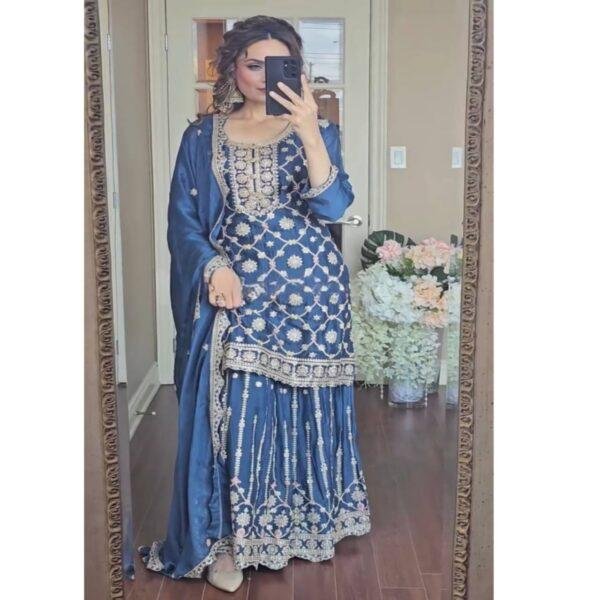 Pure Heavy Chinnon Silk With Heavy - Image 2