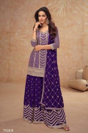 Gulkayra Designer Palak Sharara Suit