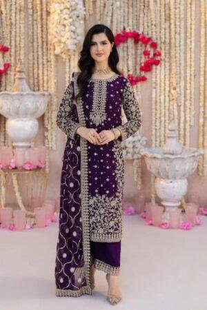 Georgette With 5mm Embroidery