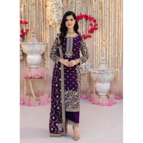 Georgette With 5mm Embroidery