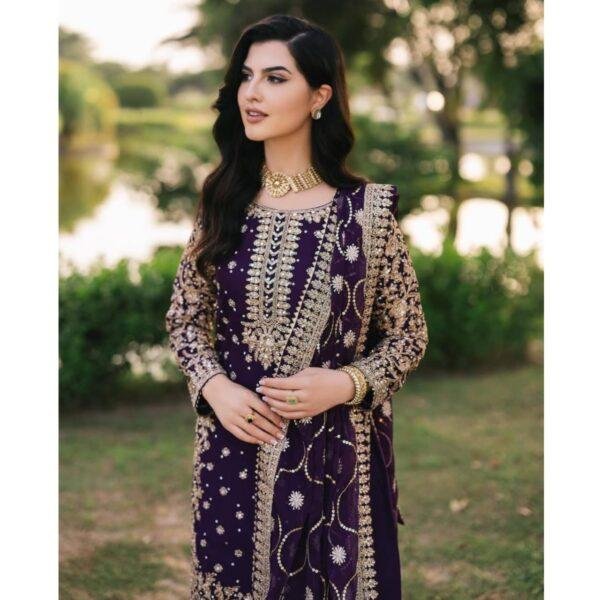 Georgette With 5mm Embroidery - Image 4