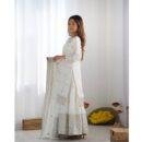Heavy Chinnon Silk With Embroidery