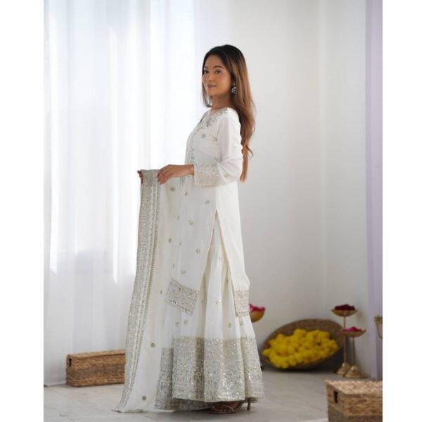 Heavy Chinnon Silk With Embroidery - Image 2