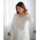 Heavy Chinnon Silk With Embroidery