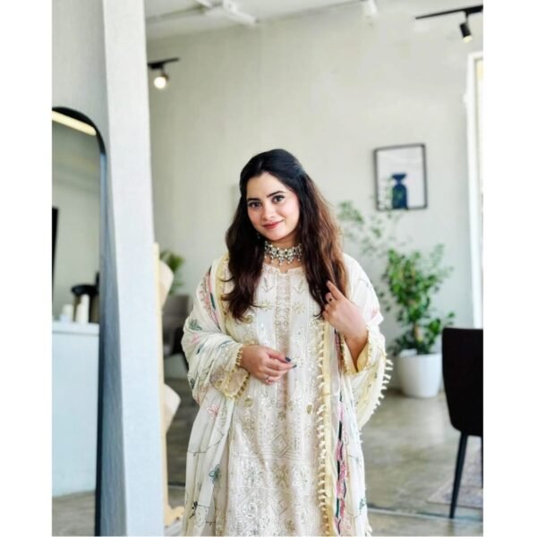 Graceful Elegance Woven with Embroidery