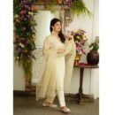 Elegant Off-White Chanderi Suit