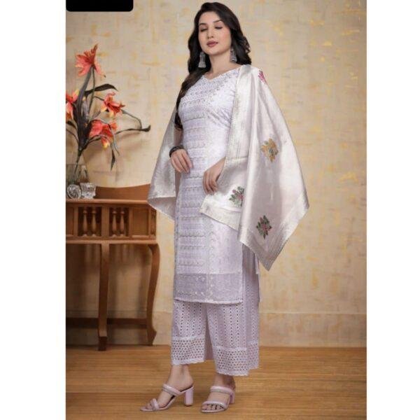 Premium Gorgete Top with beautiful chikankari - Image 5